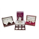 A cased coaster and bottle opener set Asprey, London 1984 / 1985 (Qty)