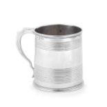 A George III silver small mug maker's mark rubbed, London 1810