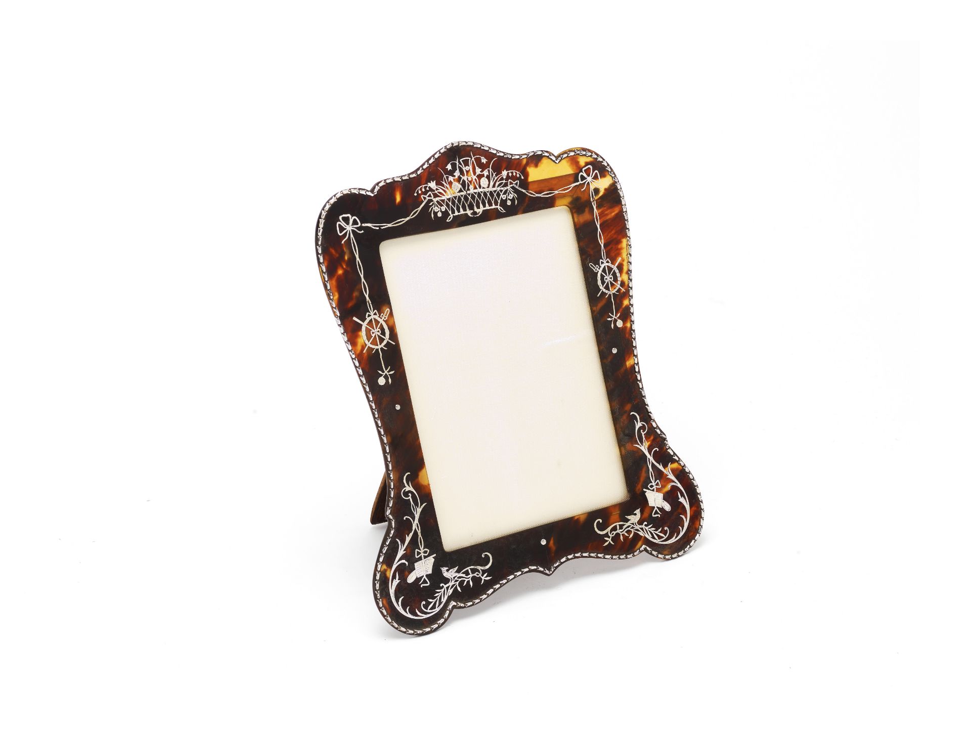 A Victorian silver and tortoiseshell photograph frame circa 1890