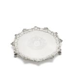 A George II silver salver William Peaston, London 1752