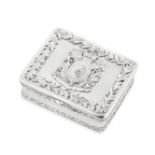 Derbyshire Yeomanry Cavalry Regiment Interest: A George IV silver table snuff box, Alexander Jam...