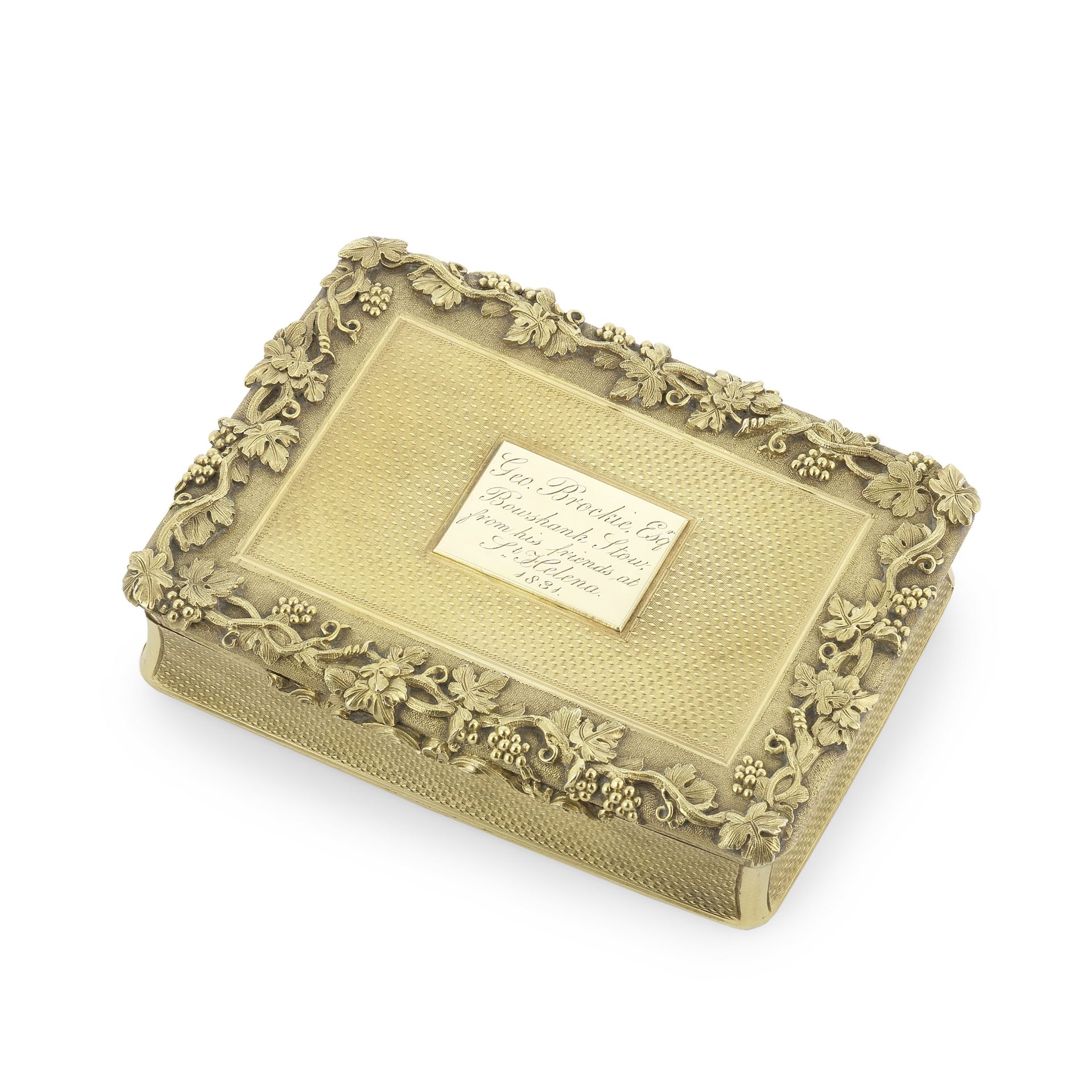 A William IV silver-gilt snuff box Charles Reilly and George Storer, London 1831