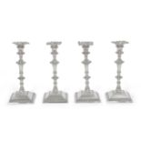 A set of four George III silver candlesticks William Cafe, London 1767 (4)