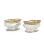 A pair of George III silver salts Solomon Hougham, London 1808 ; and further items (qty)