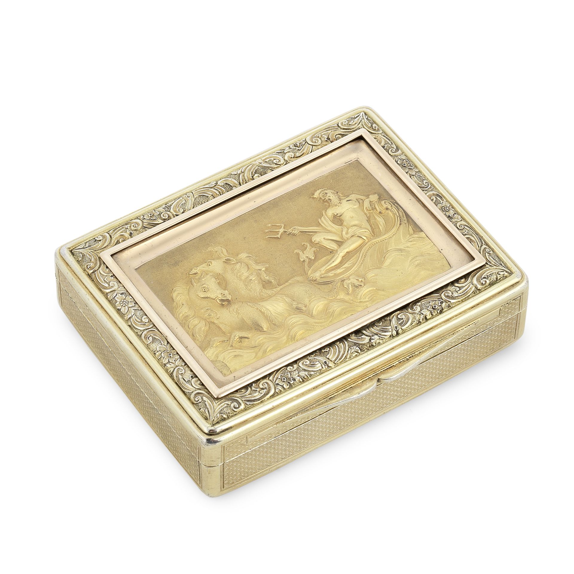 A George III silver-gilt snuff box Daniel Hockly, London 1813