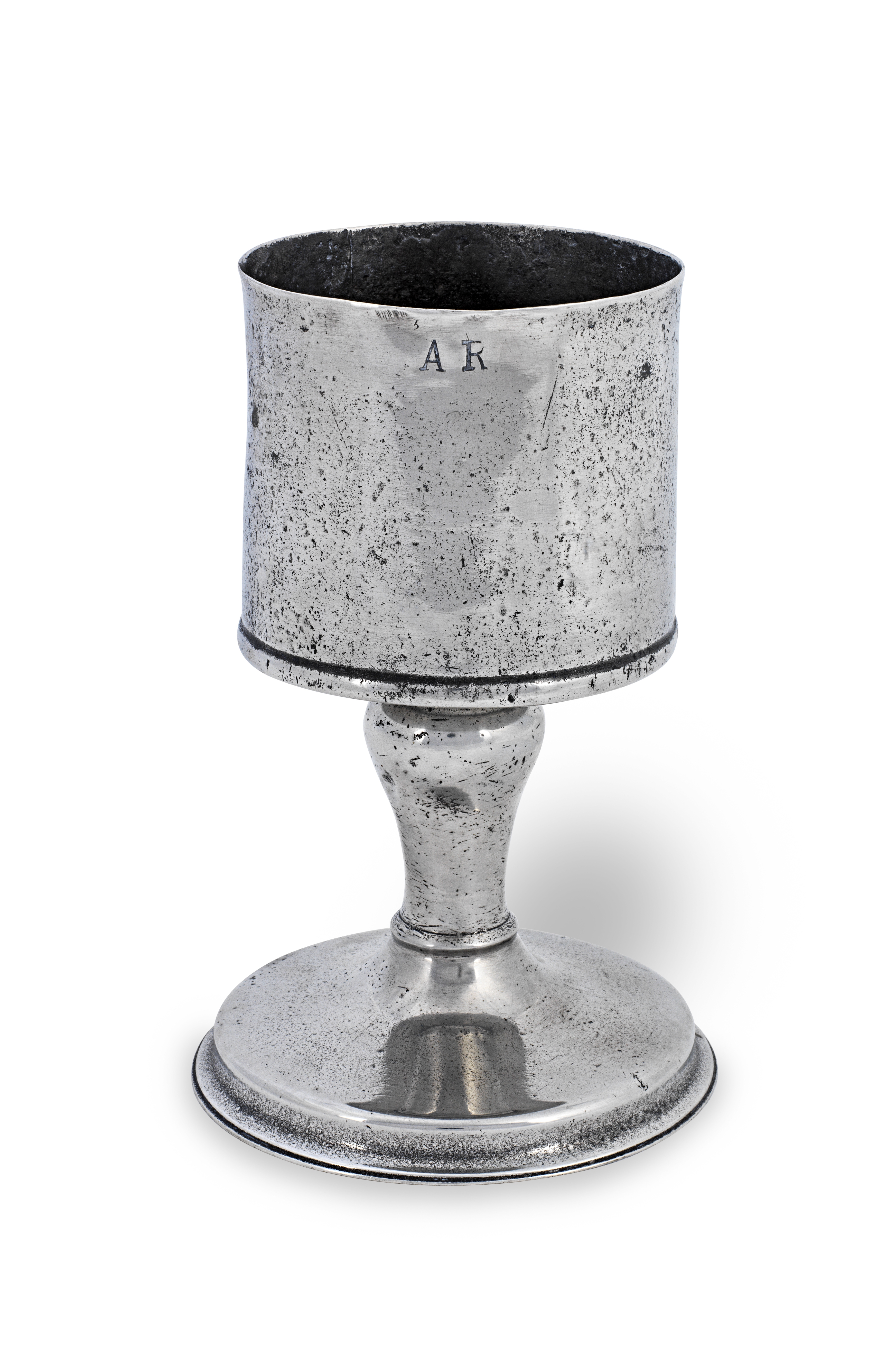 An 18th century pewter chalice possibly Irish