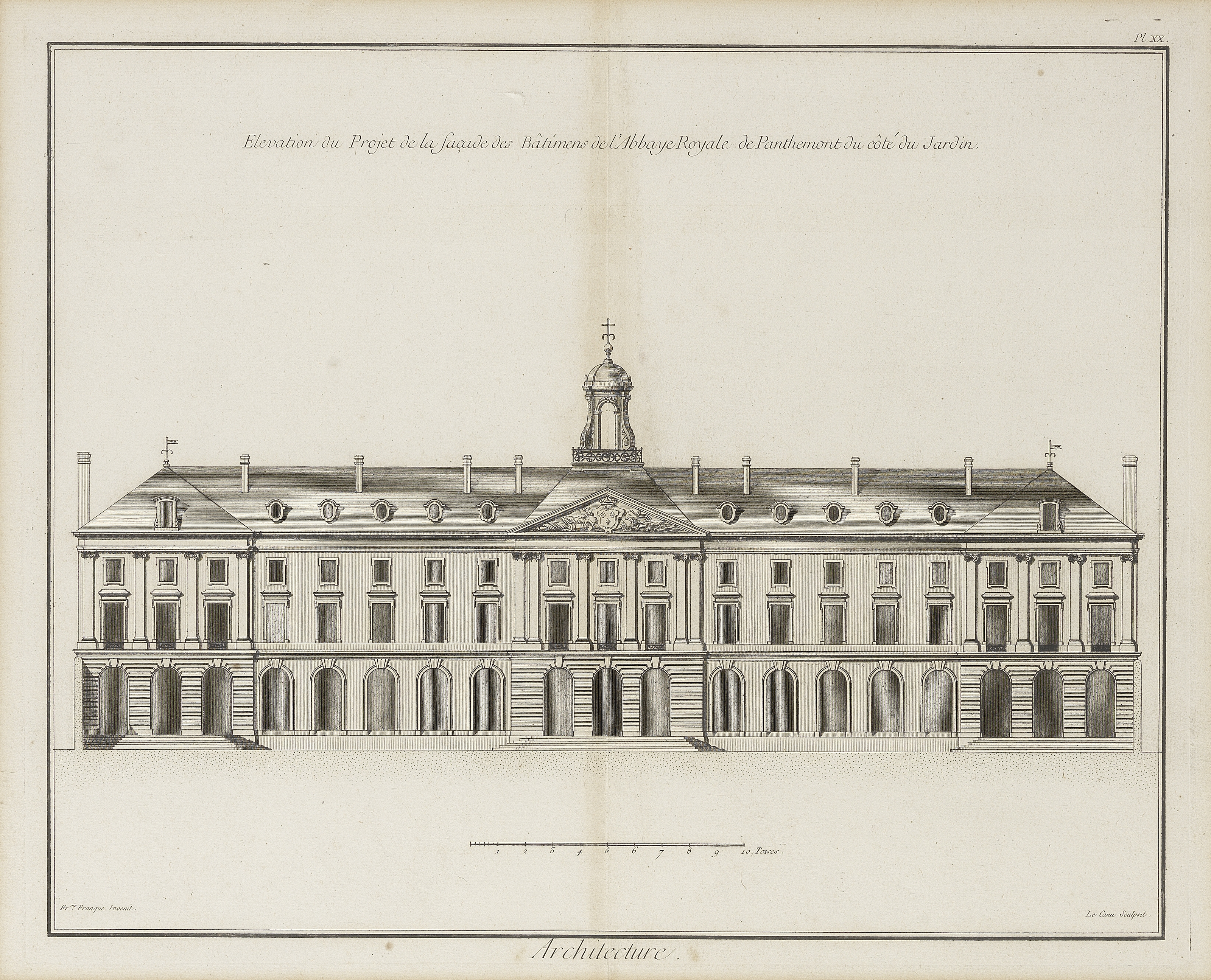 After Colen Campbell A set of 12 architectural engravings of British Houses from The Vitruvius Br...