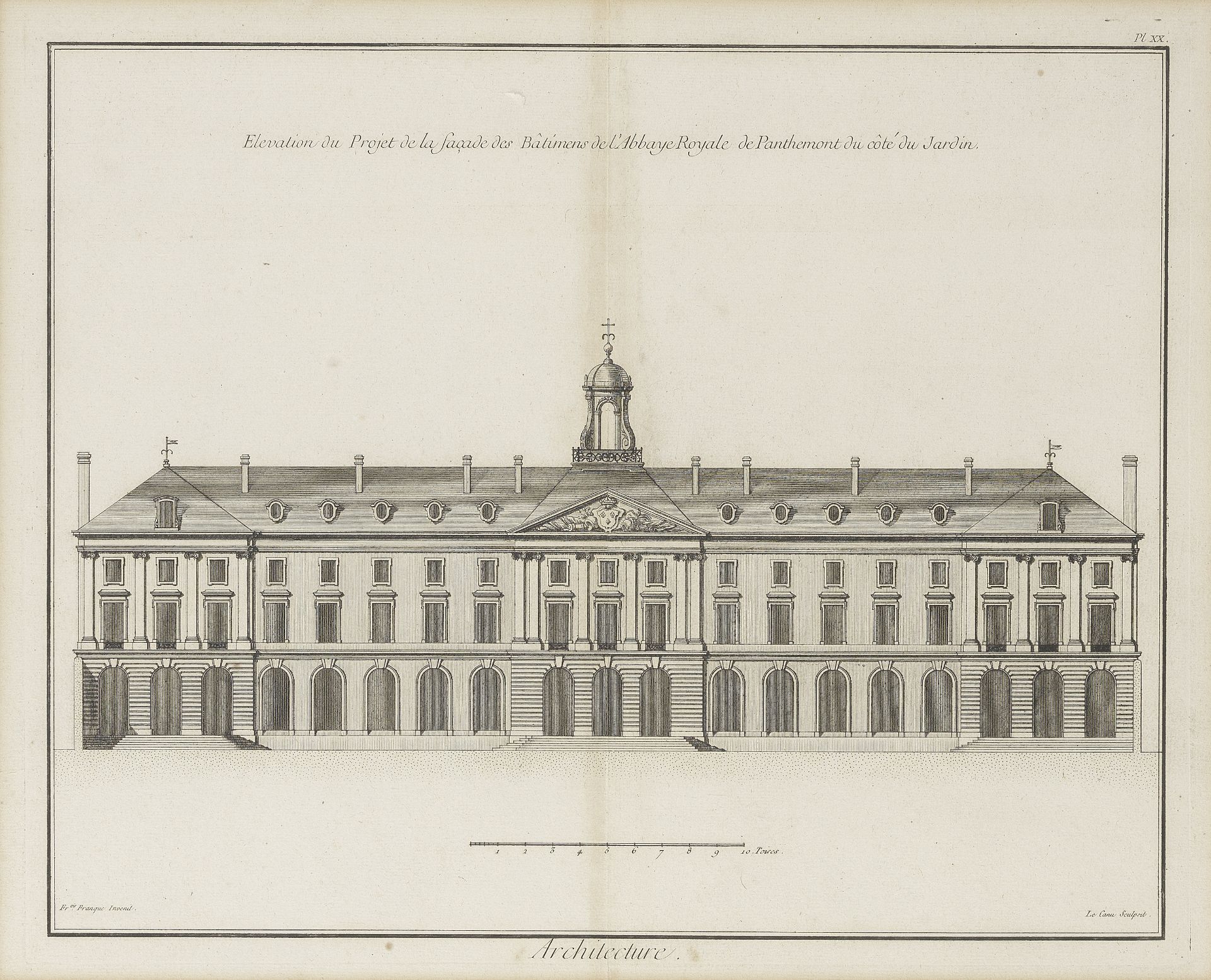 After Colen Campbell A set of 12 architectural engravings of British Houses from The Vitruvius Br...