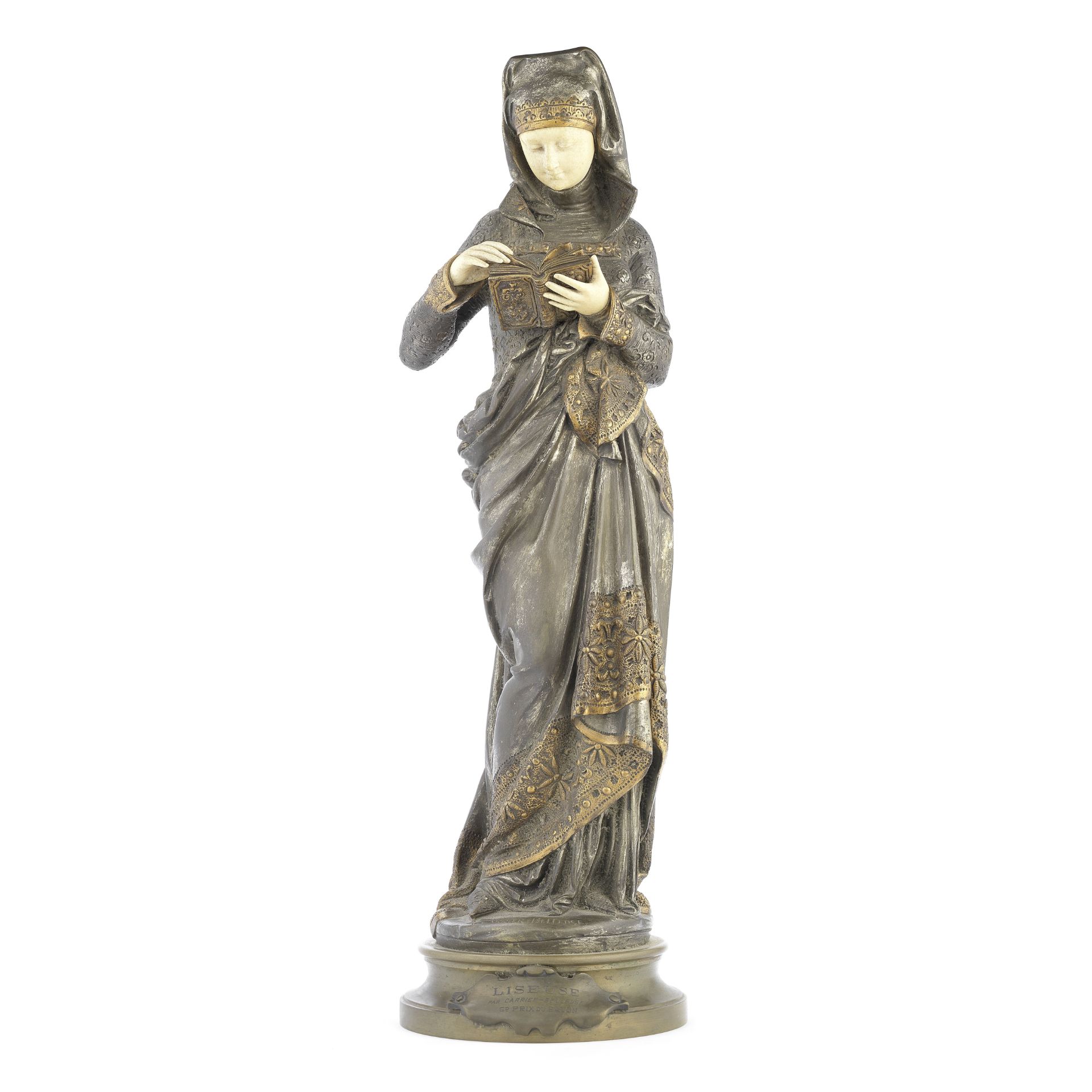 After Albert Ernest Carrier-Belleuse (French, 1824-1887): A late 19th / early 20th century patina...