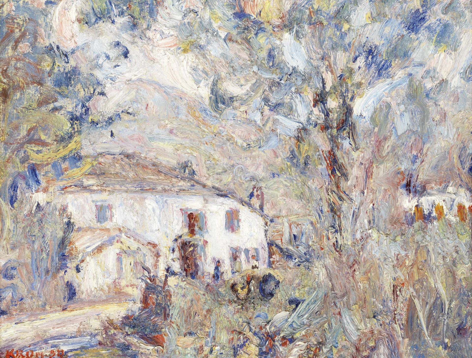 Paul Kron (French, 1869-1936) La ferme (Painted in 1929)