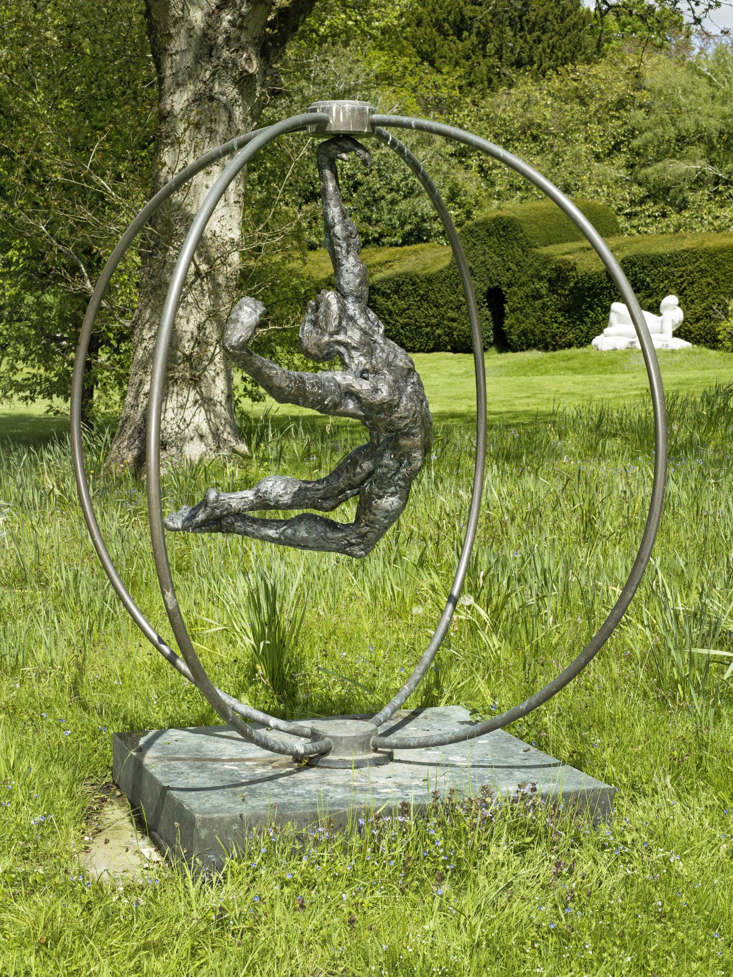 Stella Shawzin (South African, 1920-2020) Figure in sphere 150 x 150 x 150cm.