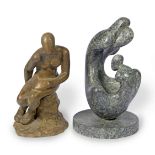 Stella Shawzin (South African, 1920-2020) Two studies of the female form 47 x 25 x 27cm and small...