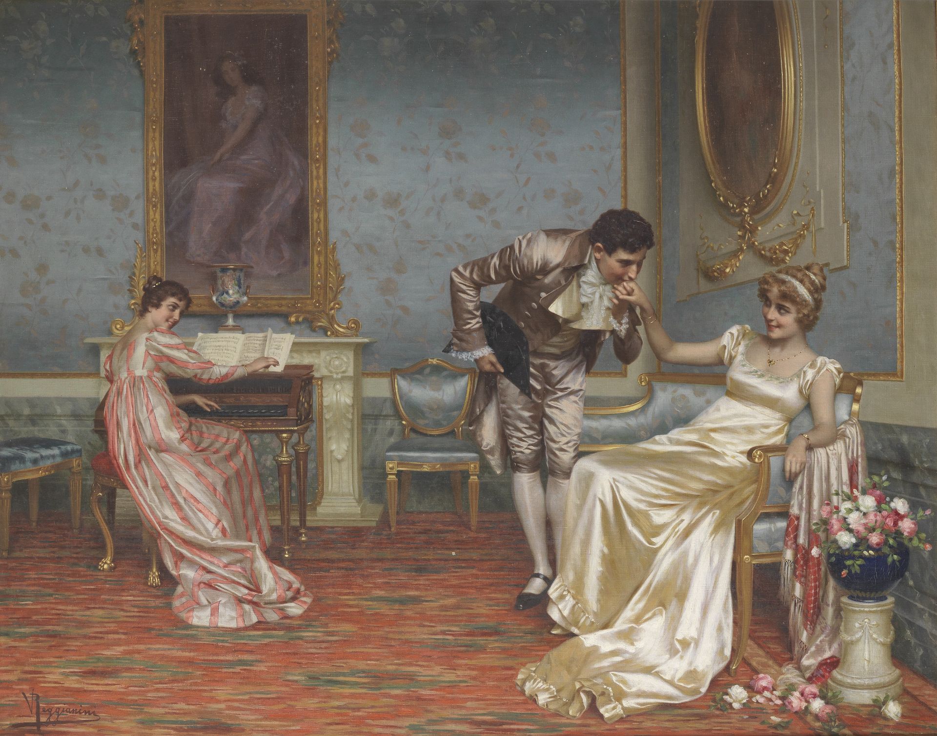 Vittorio Reggianini (Italian, 1858-1939) The suitor