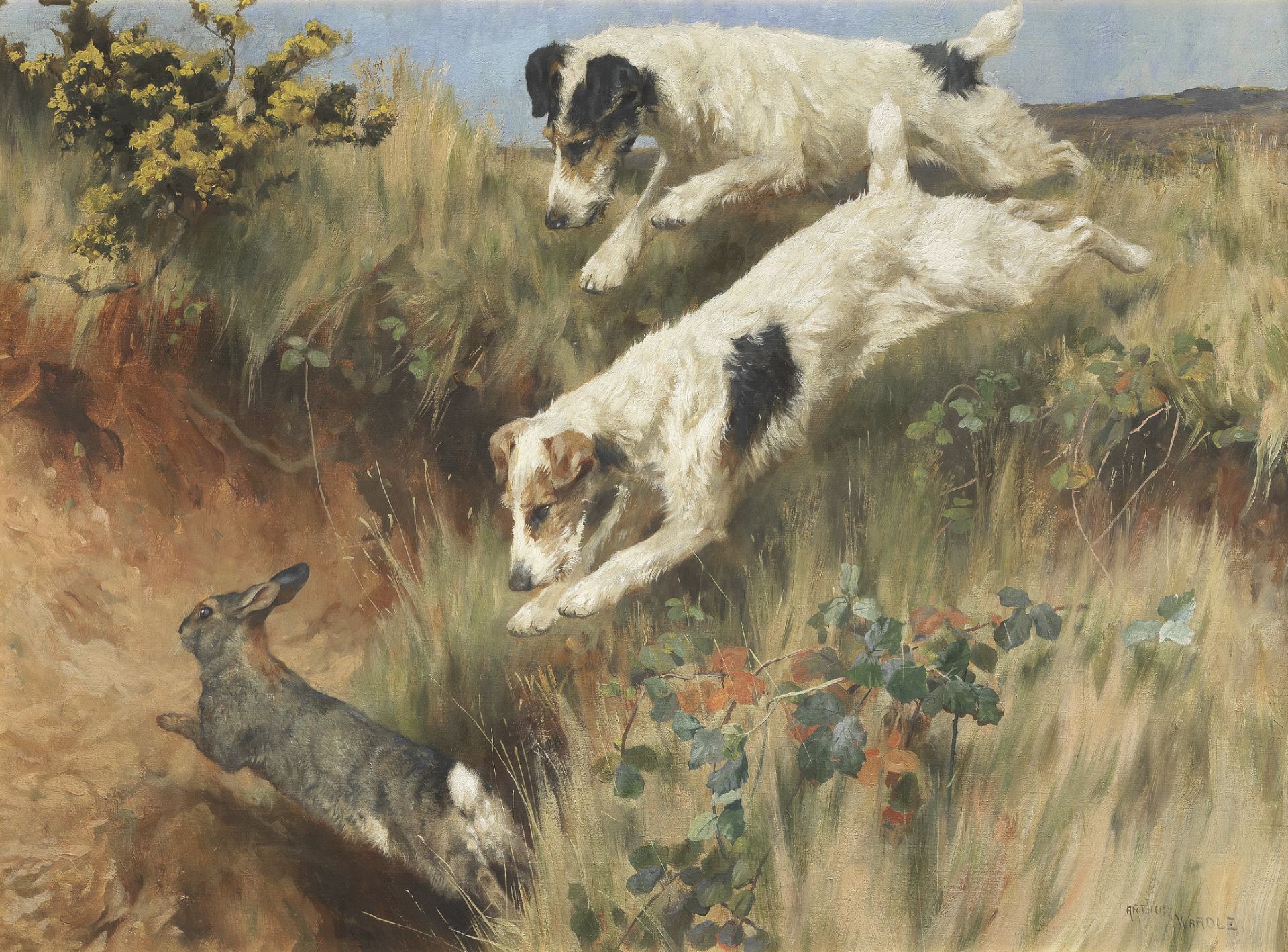 Arthur Wardle, RI (British, 1864-1949) Ferreted out