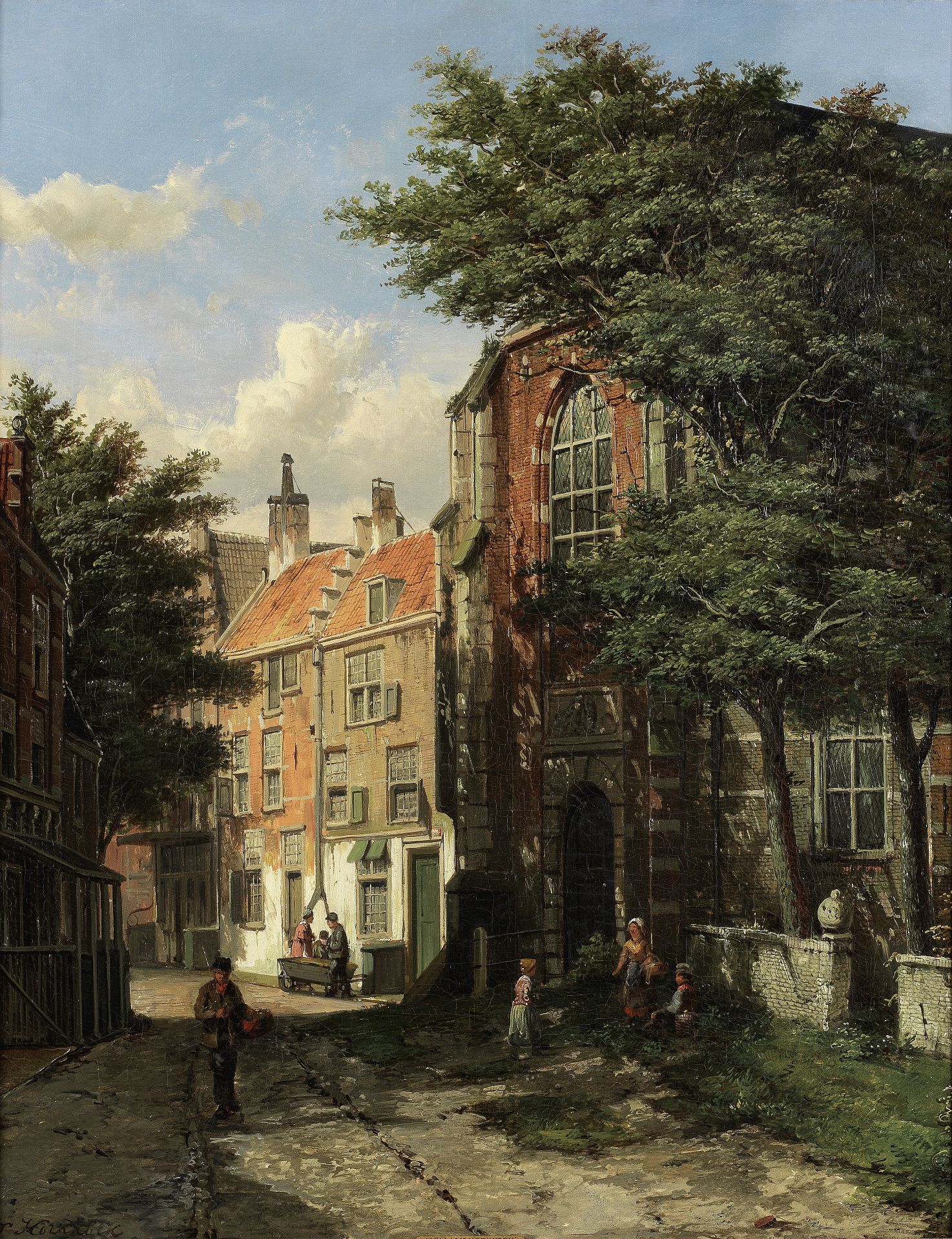 Willem Koekkoek (Dutch, 1839-1895) Dutch street scene