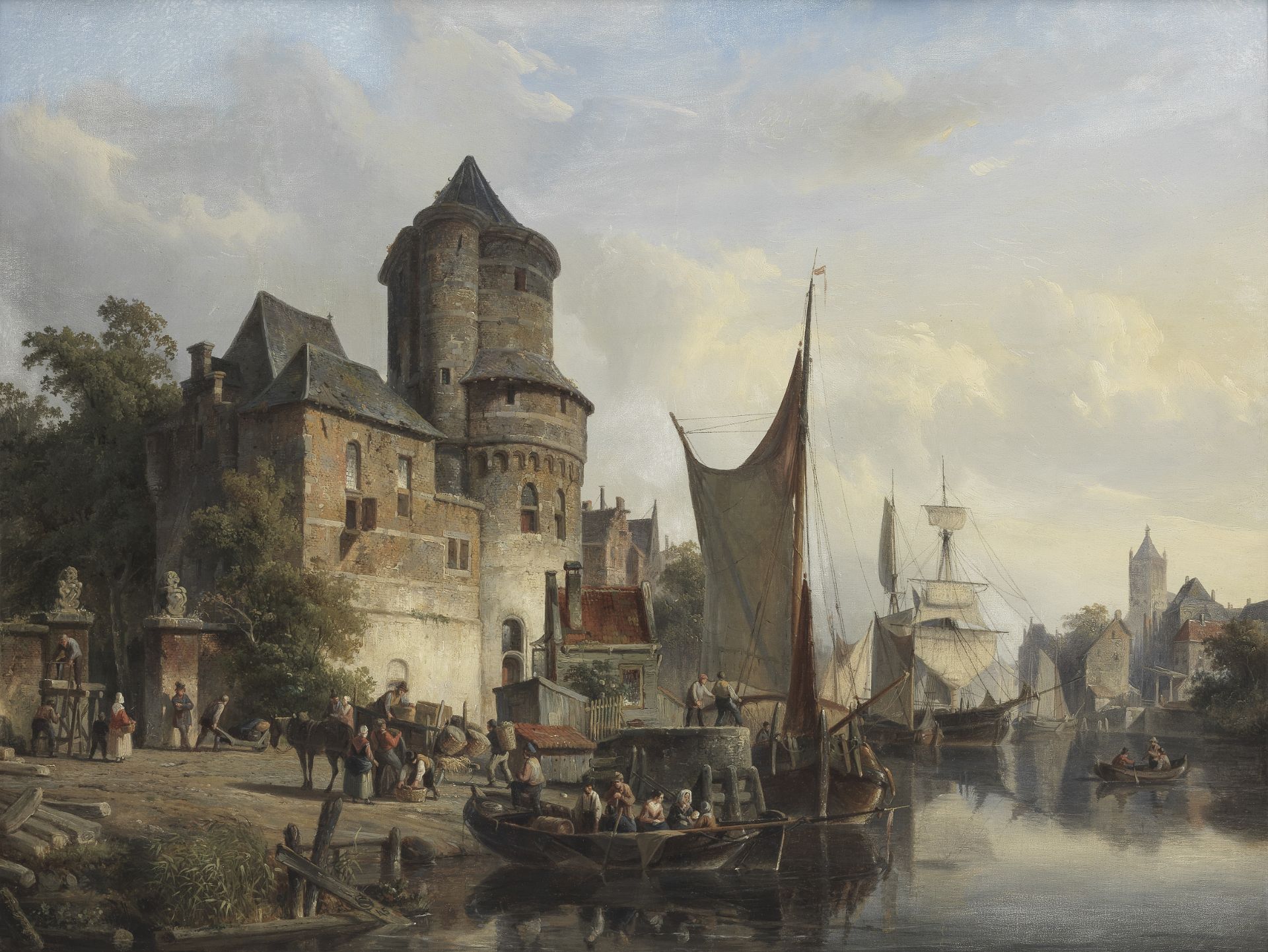 Cornelis Springer (Dutch, 1817-1891) Delft