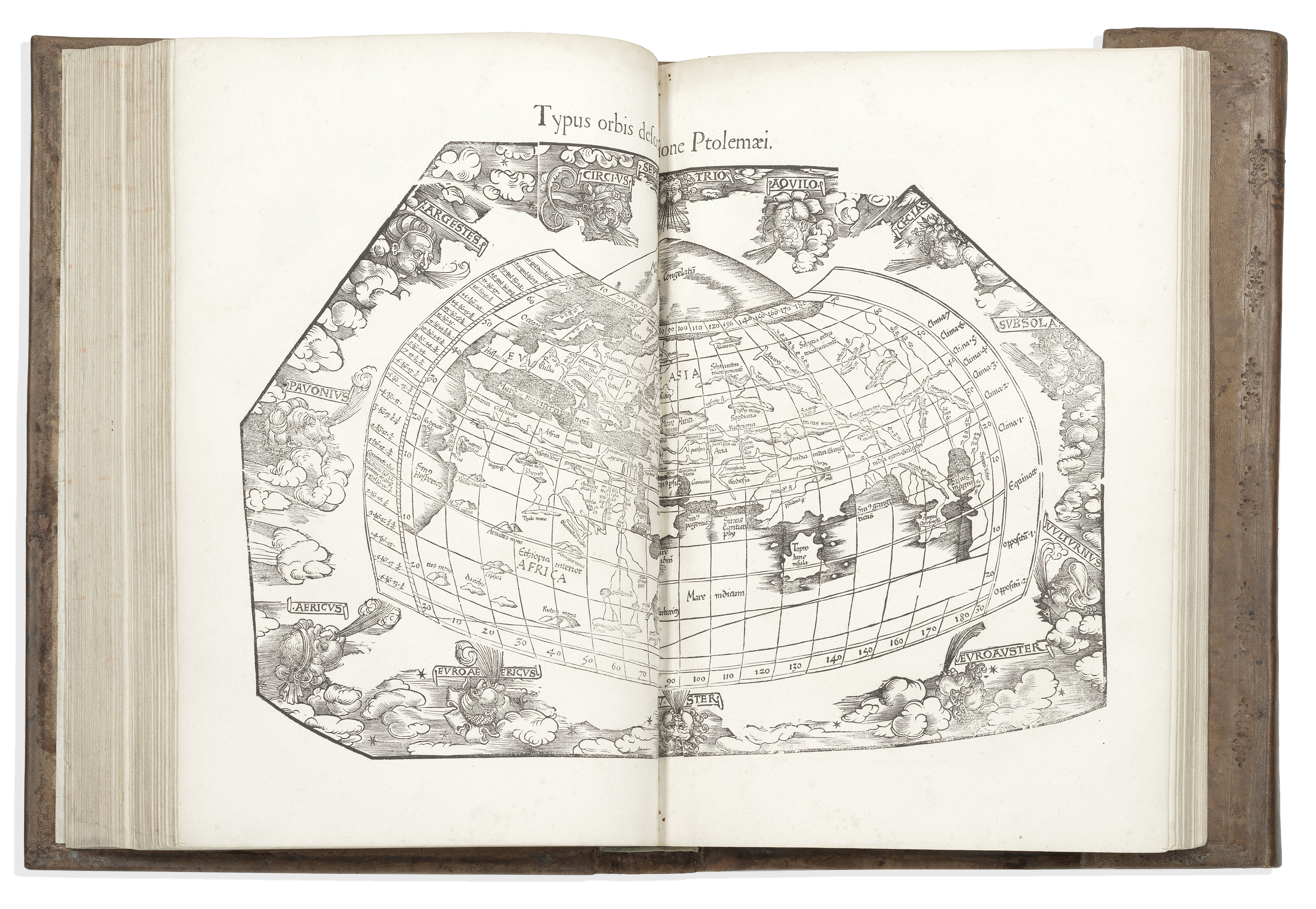 PTOLEMAEUS (CLAUDIUS) Geographicae enarrationis libri octo, Lyon, Hughes de la Porte [colophons: ...