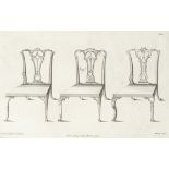 CHIPPENDALE (THOMAS) The Gentleman and Cabinet-Maker's Director, 77 plates only, [c.1754]; with M...