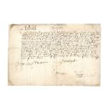 EDWARD VI Document bearing the King's stamped signature ['Edward'] Westminster, 7 July [1551]