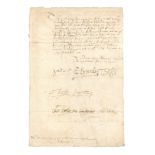 ELIZABETH I - PRIVY COUNCIL & WALSINGHAM Document signed by eight members of Queen Elizabeth's Pr...