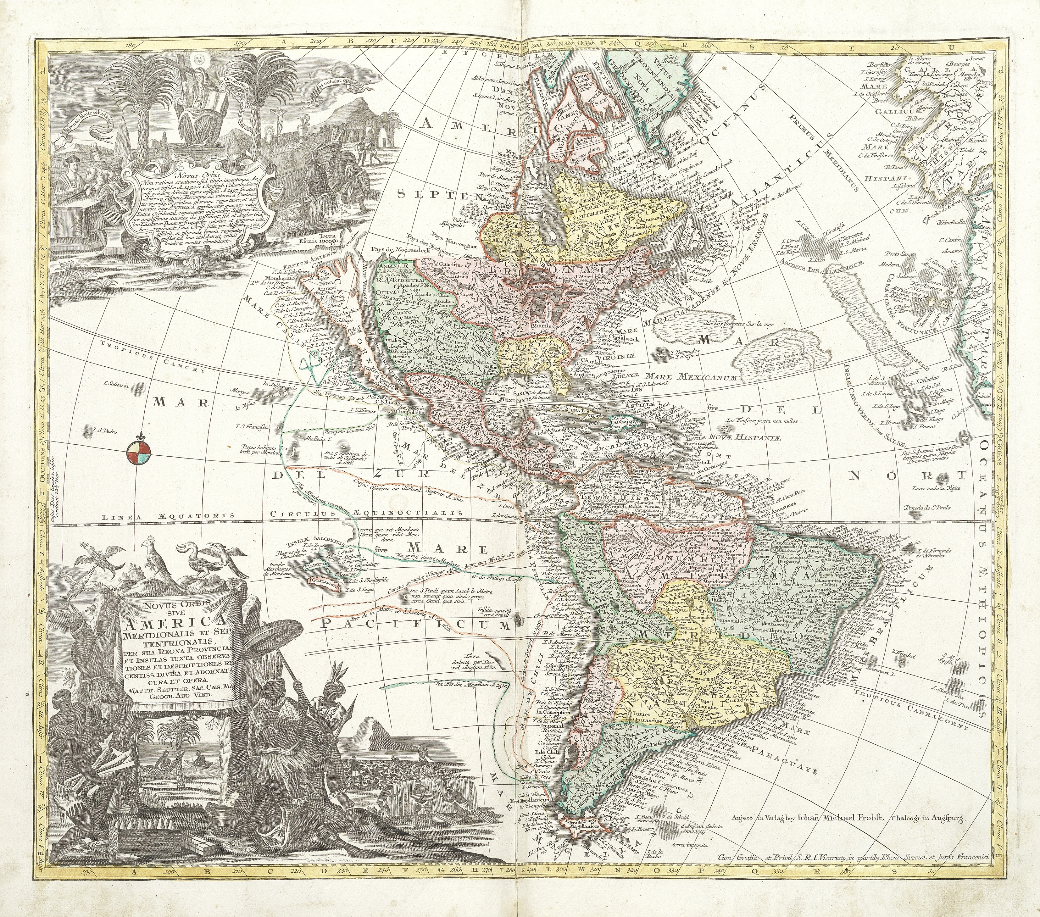 SEUTTER (GEORG MATTHAUS) Atlas novus sive tabulae geographicae totius orbis faciem, partes, impe...
