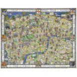 LONDON - 'WONDERGROUND MAP' [GILL (MACDONALD) The Wonderground Map of London], Printed by The Wes...