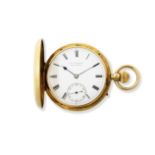 Charles Frodsham, 84 Strand, London. An 18K gold keyless wind half hunter pocket watch London Hal...