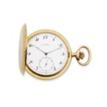 Ulysse Nardin, Locle & Gen&#232;ve. A 14K gold keyless wind full hunter pocket watch Circa 1920