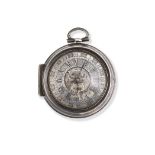 George Graham. A silver key wind open face pocket watch Circa 1715