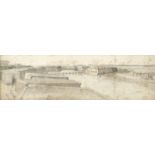 English School, 18th century An architectural study of Fort St. George, Madras (unframed)