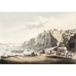 After Sir Thomas Anburey (British, late 18th/early 19th Century) 'View of Kalpy on the Jumna'; an...