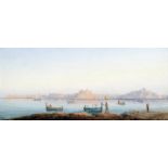 Luigi Maria Galea (Maltese, 1847-1917) Views of Valetta Harbour, a pair
