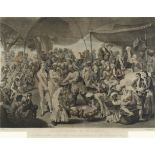 After Johann Joseph Zoffany (British, 1733-1810) 'Colonel Mordaunt's Cock Match. At Lucknow in th...