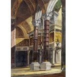 Wladimir Petroff (Russian/French, early 20th century) The interior of the Hagia Sophia, Istanbul