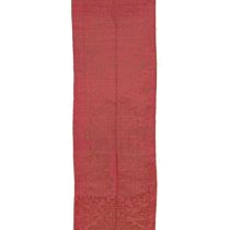 A loom width of linen and red silk brocatelle Italian or French, 17th century