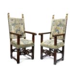 A pair of late 17th century armchairs Probably Spanish (2)