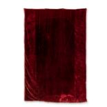 A curtain of 18th century crimson silk velvet Probably Italian