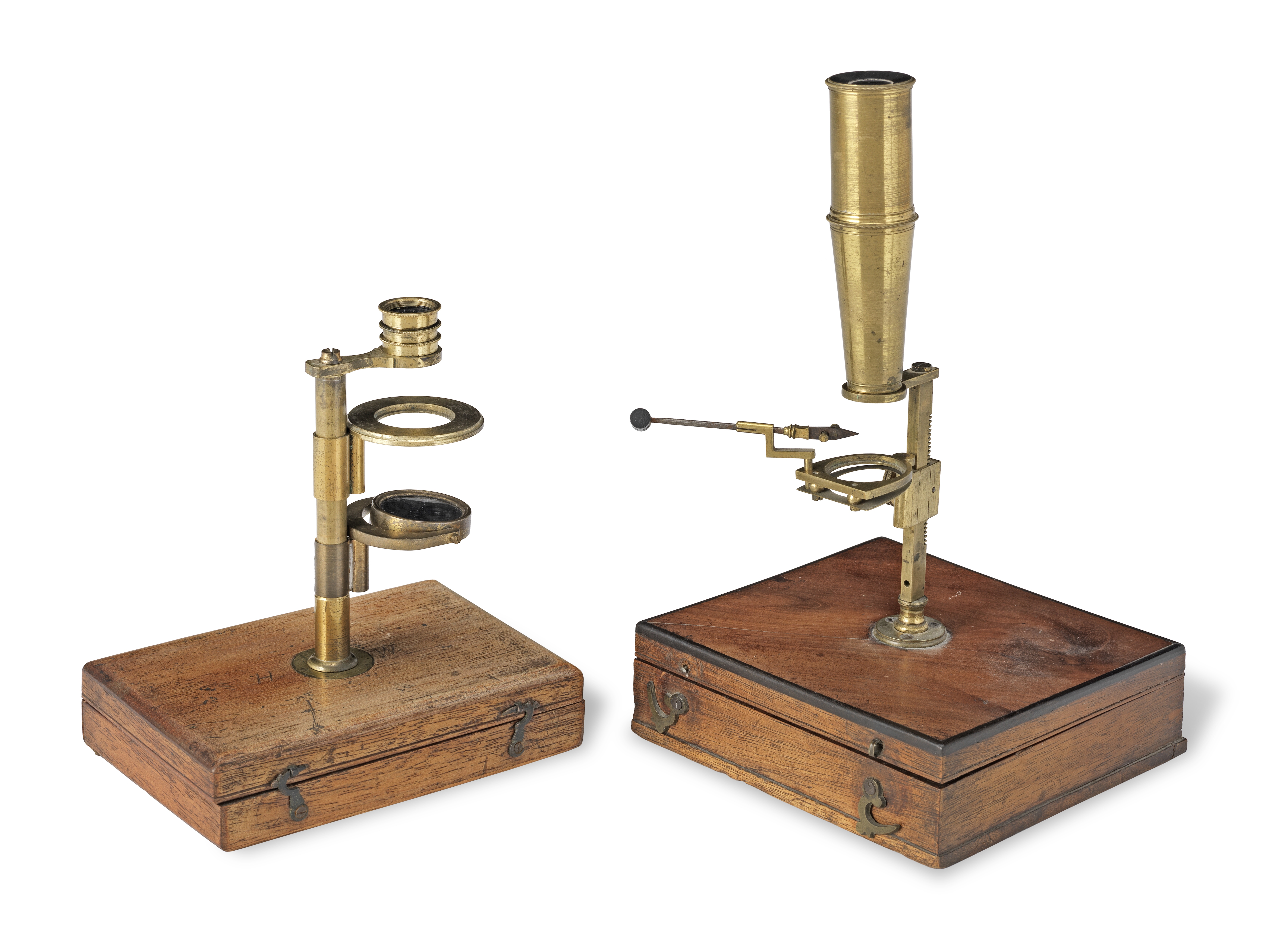 Two Pocket Microscopes, English, early 19th century, (2)