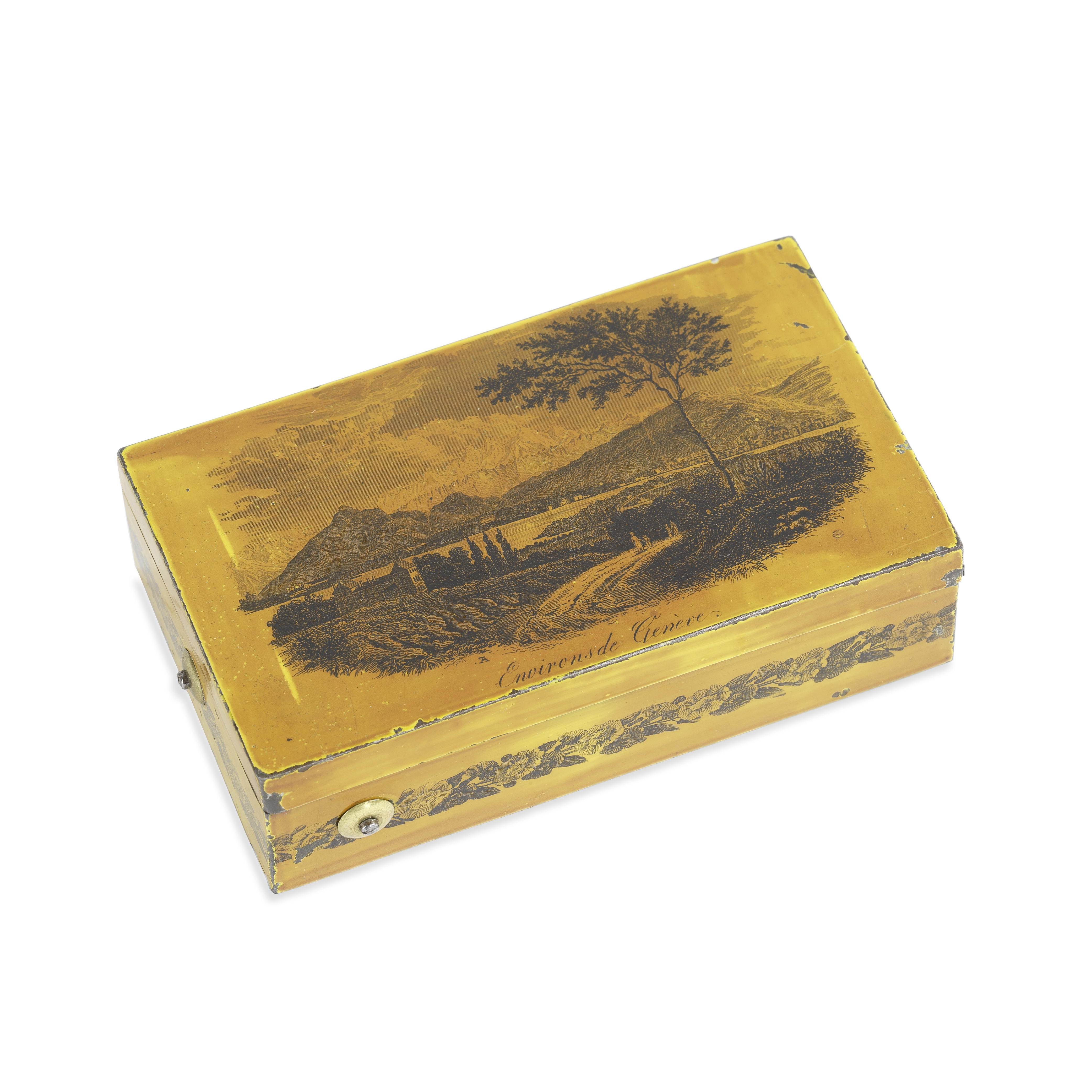 A Small Cylinder Musical Box, Swiss, circa 1850,