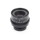 A Leitz 28.64 f/2.4 MM Underwater lens,