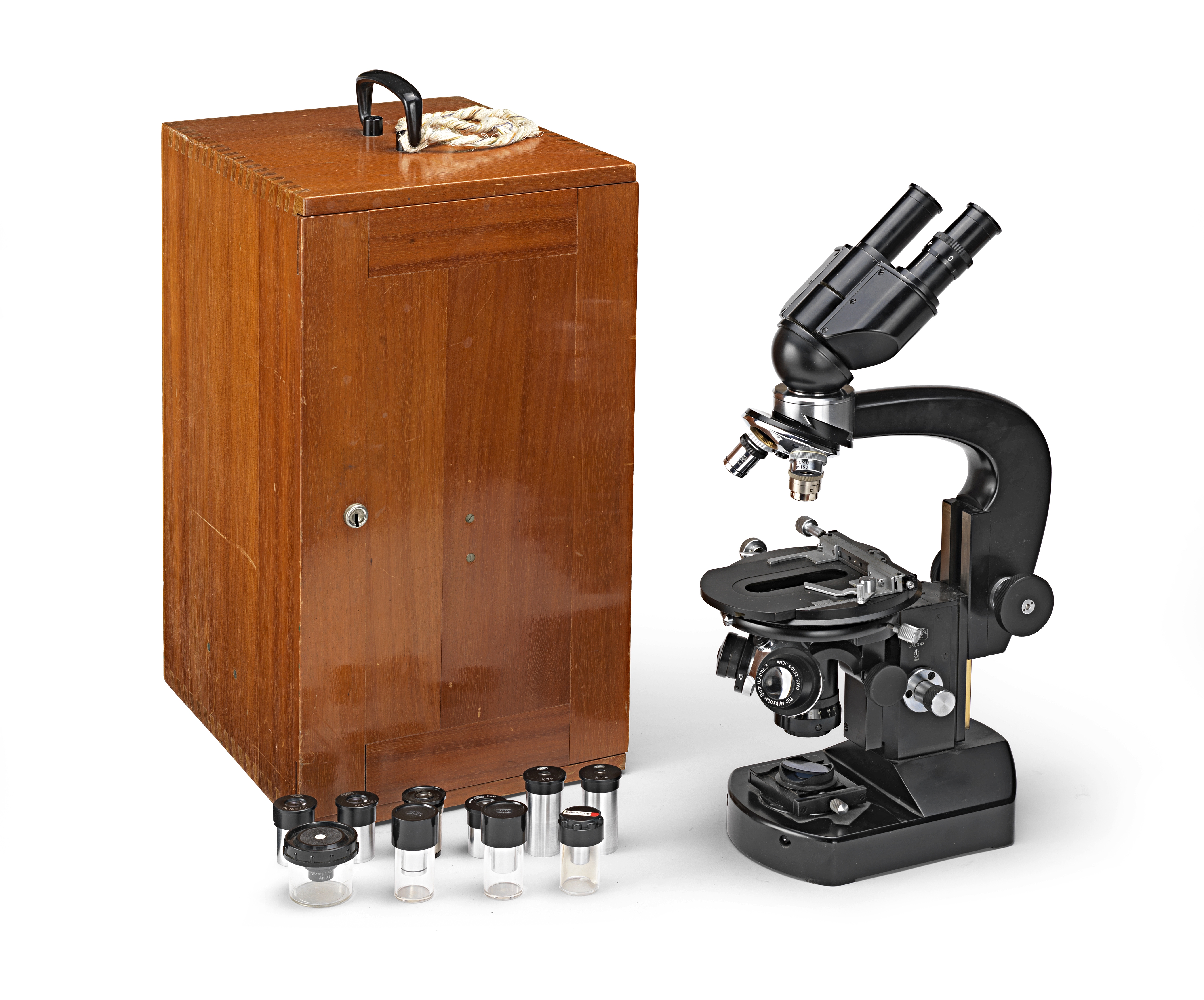 A Carl Zeiss Compound Binocular Microscope, German, second half 20th century,