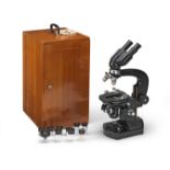 A Carl Zeiss Compound Binocular Microscope, German, second half 20th century,