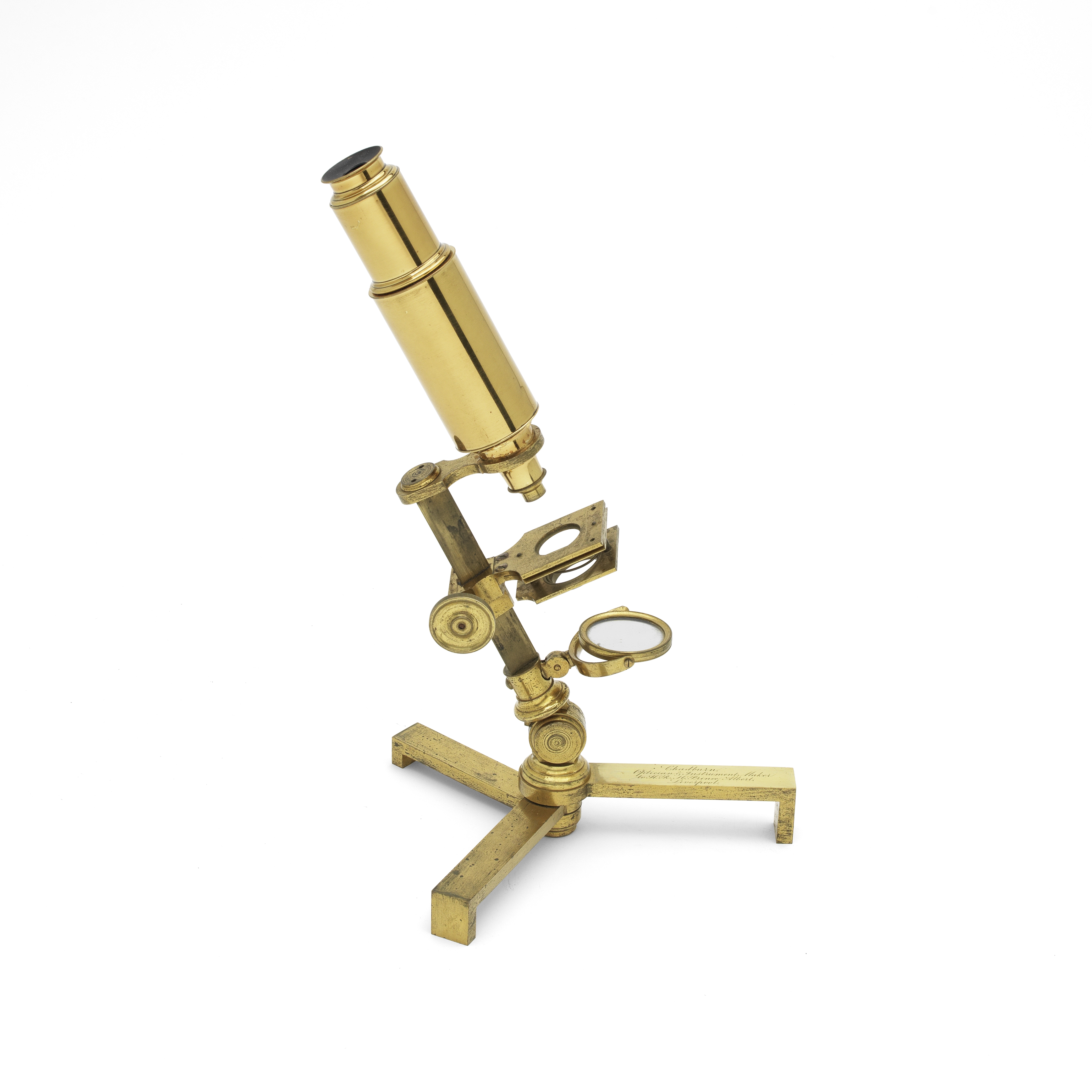 A Chadburn Compound Monocular Microscope, English, Mid 19th century,