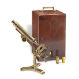 A J.B Dancer Brass Compound Monocular Microscope, English, circa 1870,