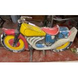 A fairground motorcycle,