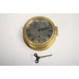 A German brass bulkhead clock, ((2))