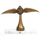A Bronze RAF wings mascot, British, 1930-40s,