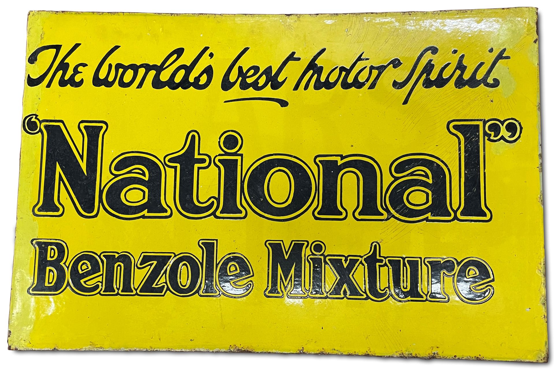 A National Benzole Mixture enamel sign,