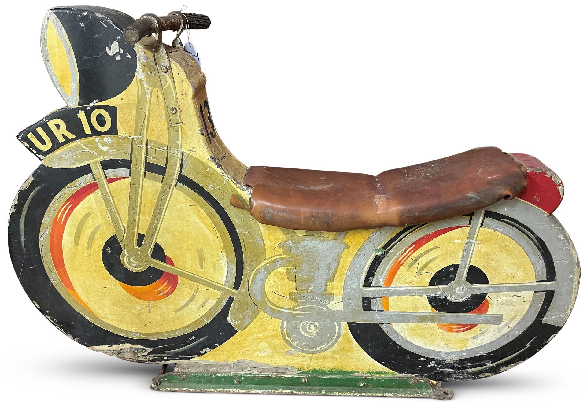A fairground motorcycle, 1950s,