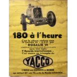 A Yacco Rosalie VI advertising poster, French, 1934,